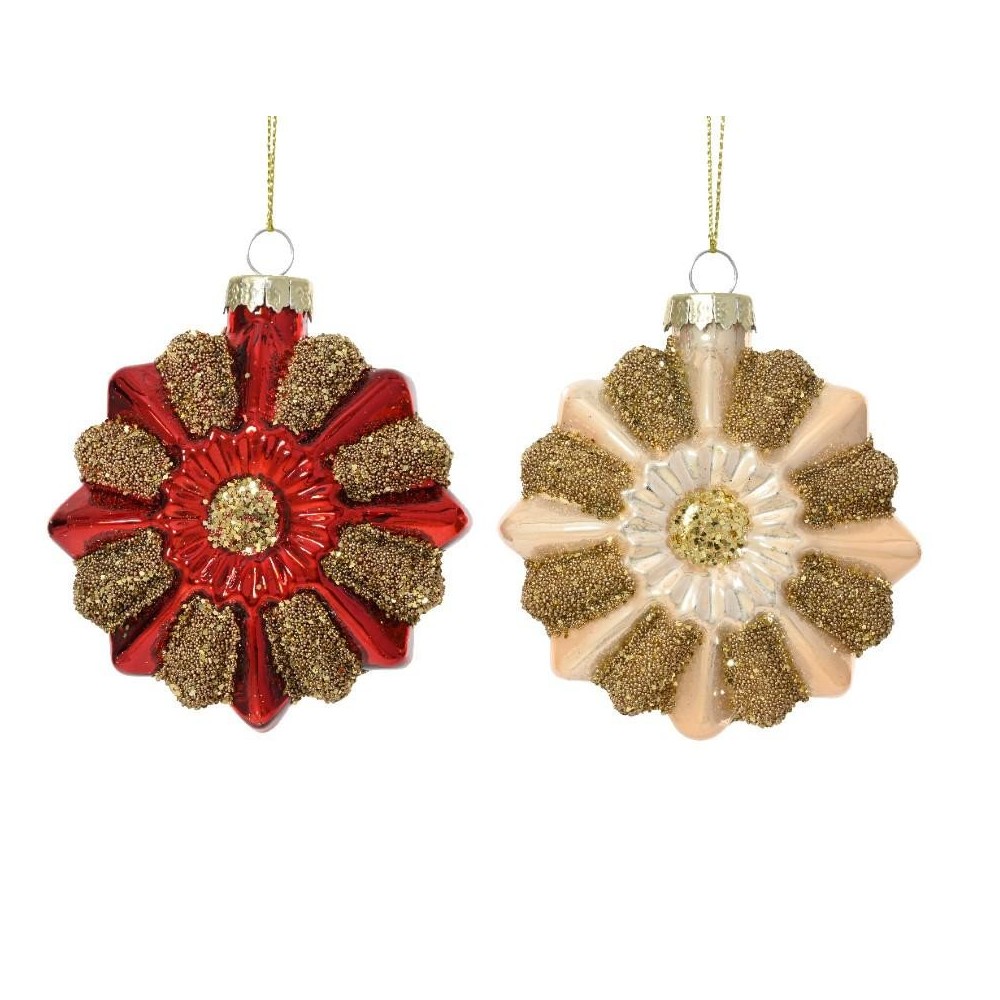 FIORE GLITTER ORO ROSSO H.8